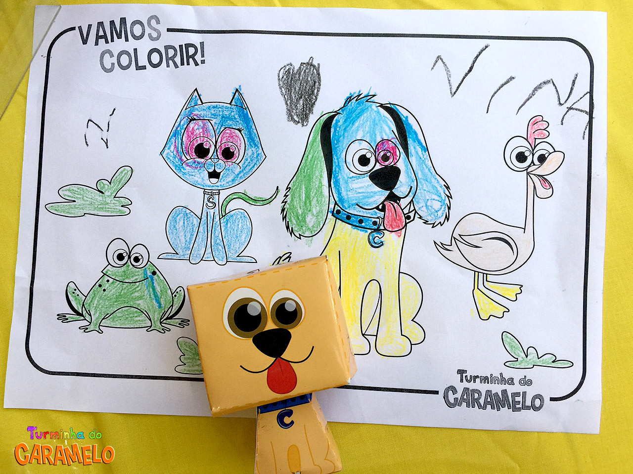 Paper Toy - cachorro caramelo